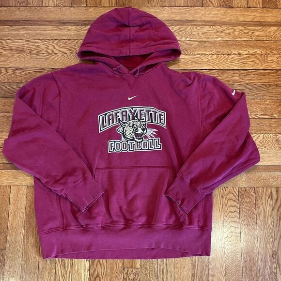 Y2K‎ center check Lafayette football Nike hoodie - Picture 1 of 5
